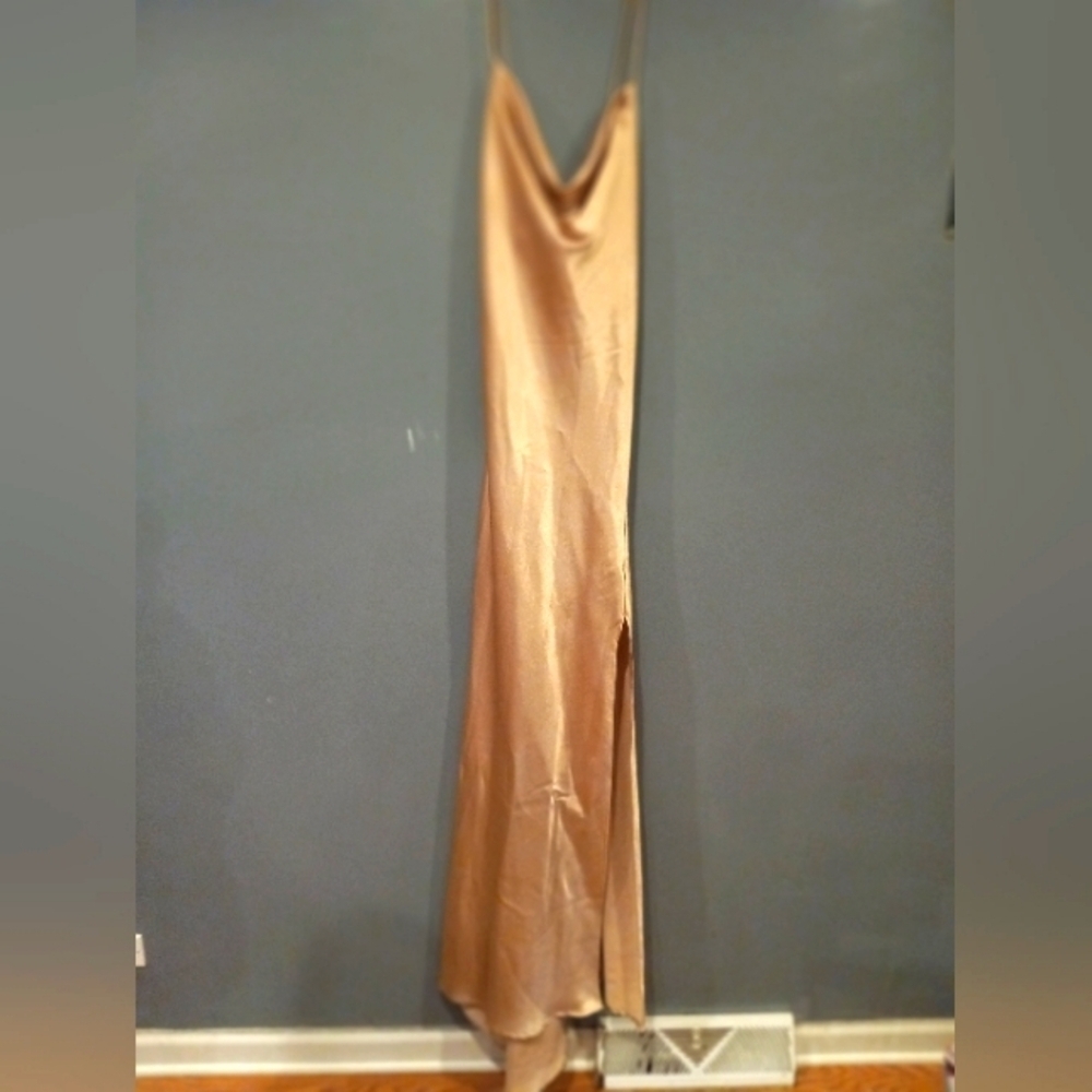 Nasty Gal gold gown